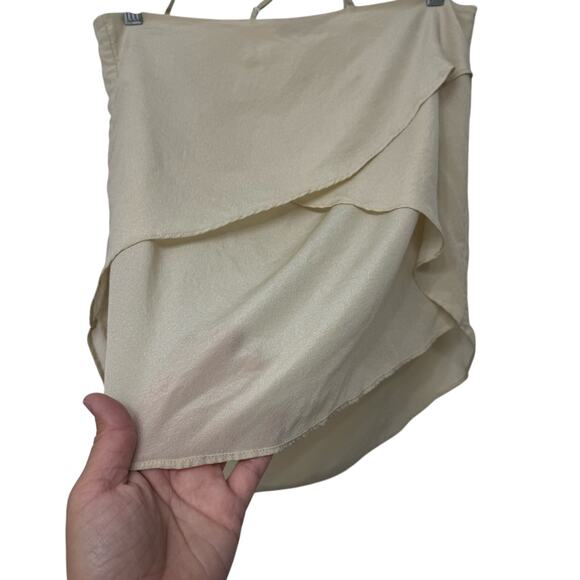 Habitual Tan Nude Camisole V-Neck Criss Cross Back Womens Top Size Small - Picture 5 of 5